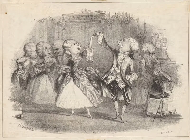 Dancers in eighteenth-century garb — Frédéric Bouchot