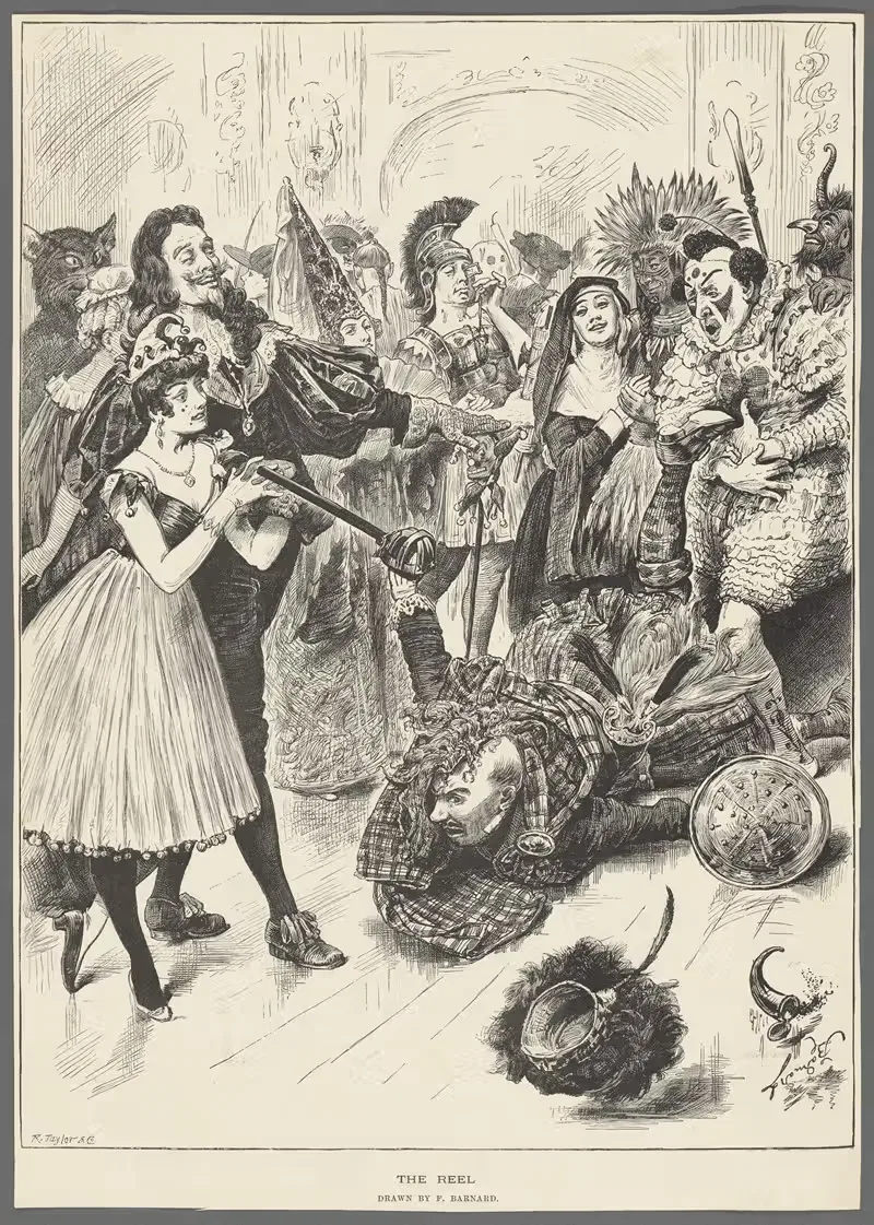 Разделение на праздники by Фредерик Барнард, 1902 — digital art print download