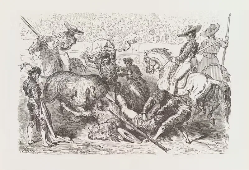 Пикадор, снятый с коня by Гюстав Доре, 1860-1914 — digital art print download