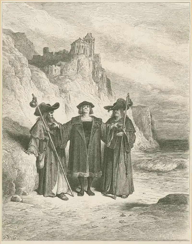 Устрица и истцы by Гюстав Доре, 1860-1869 — digital art print download