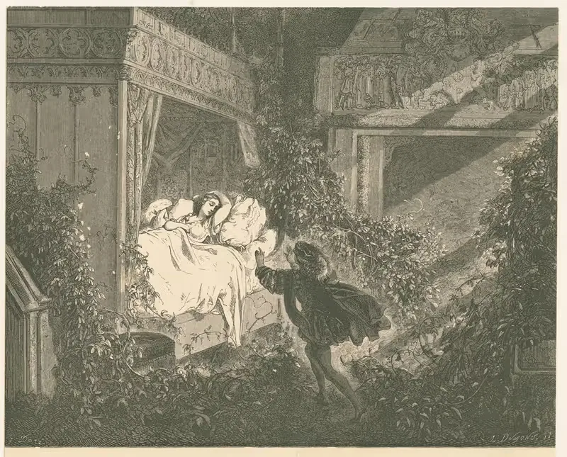 Спящая красавица by Гюстав Доре, 1865 — digital art print download