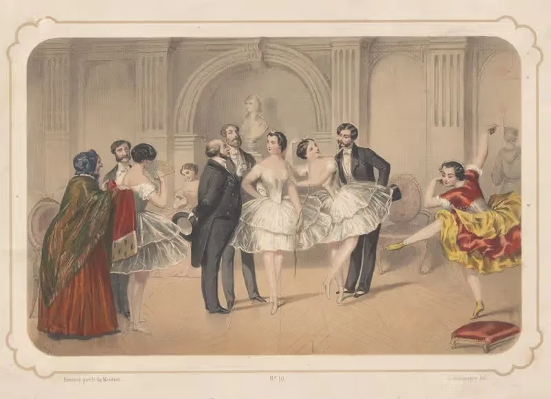 Фойе Оперы by Э. де Монтё, 1840-1859 — digital art print download