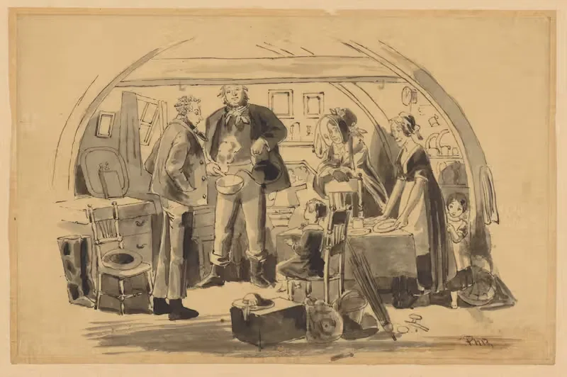 Отец Пегготти by Хаблот Найт Браун, 1830-1870 — digital art print download