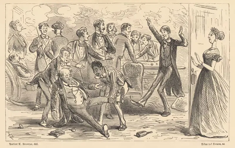 The fall of Principal Topp — Hablot Knight Browne
