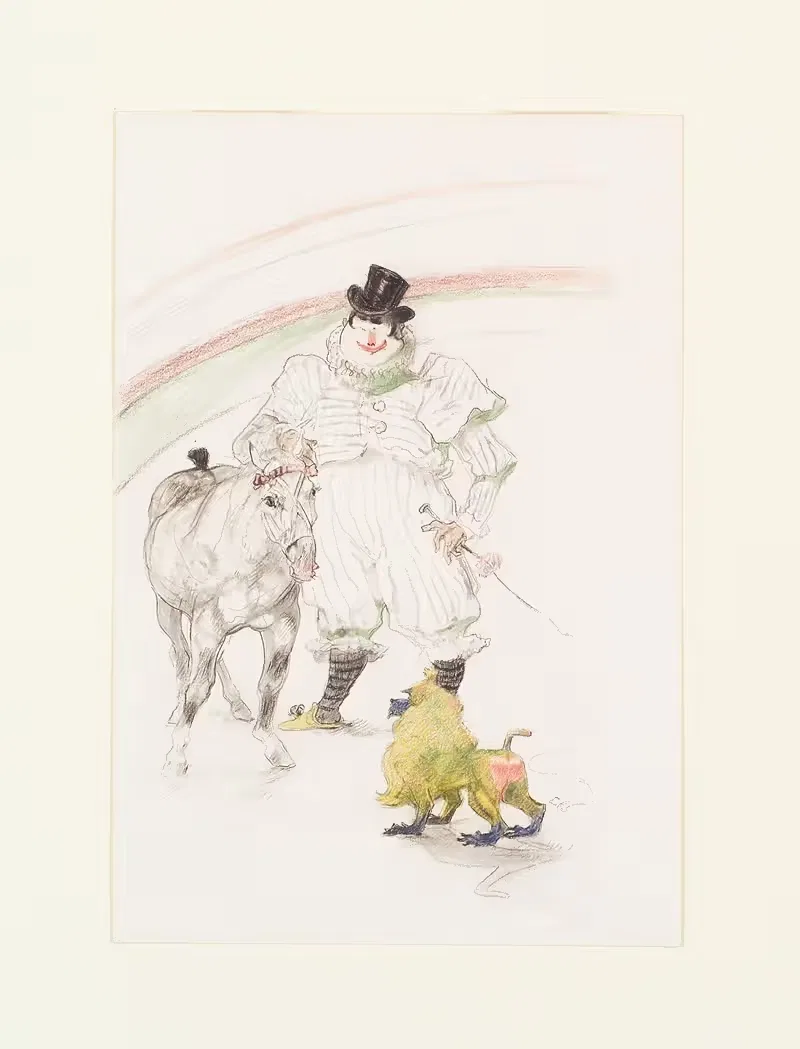 Cheval et singe dresses by Henri de Toulouse-Lautrec, 1899 — digital art print download