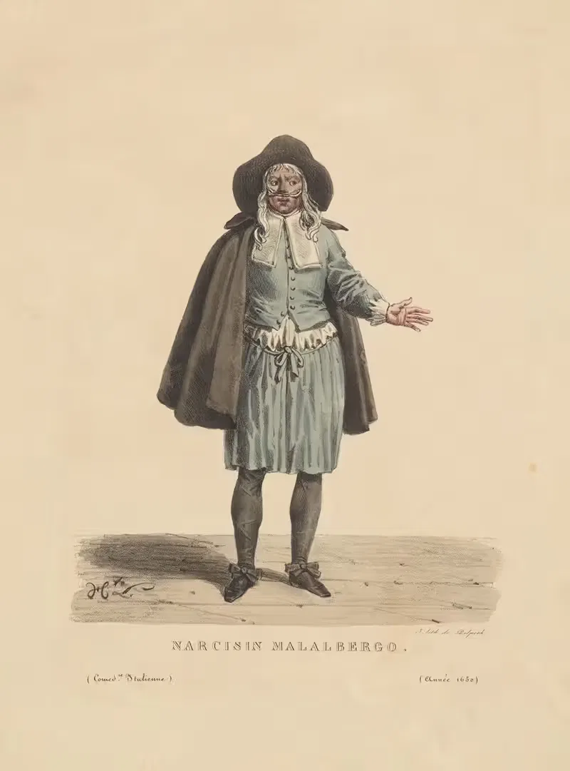 Narcisin Malalbergo by Hippolyte Lecomte, 1821 — digital art print download