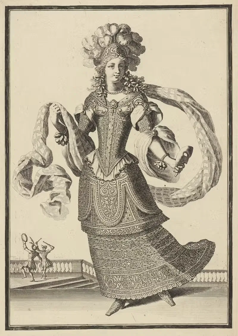 Дама в балетном костюме by Жан Бераен, 1680-1690 — digital art print download