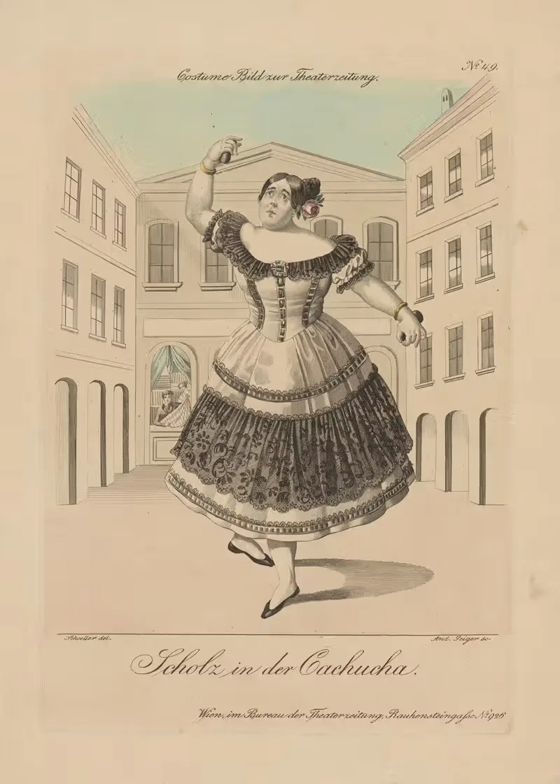 Scholz in der Cachucha by Johann Christian Schoeller, 1837 — digital art print download