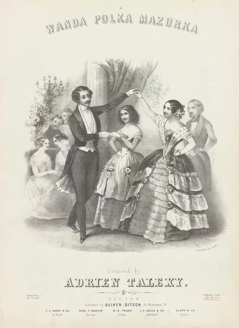 Полка мазурка Ванды by Джон Х. Баффорд и сыновья, 1850-1859 — digital art print download