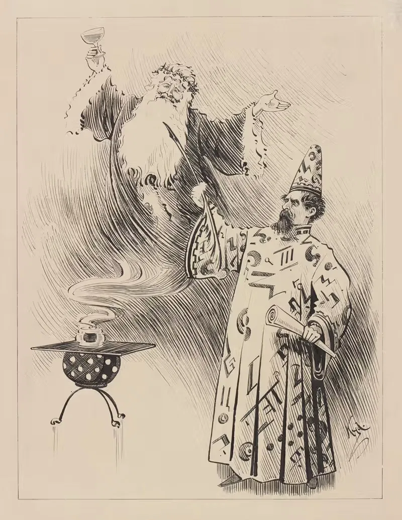 Диккенс как маг by Джозеф Клейтон Кларк (Кид), 1880 — digital art print download