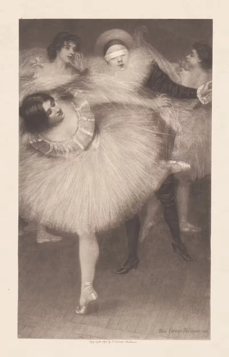 Blind-man's-buff, Salon de 1896. Слепая баба, Салон 1896 by Пьер Карье-Бельёз, 1896 — digital art print download
