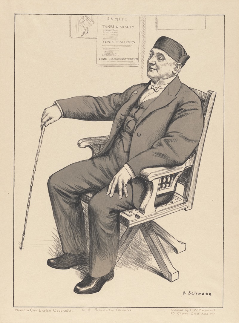 Maestro Cav. Enrico Cecchetti by Randolph Schwabe, 1922 — digital art print download