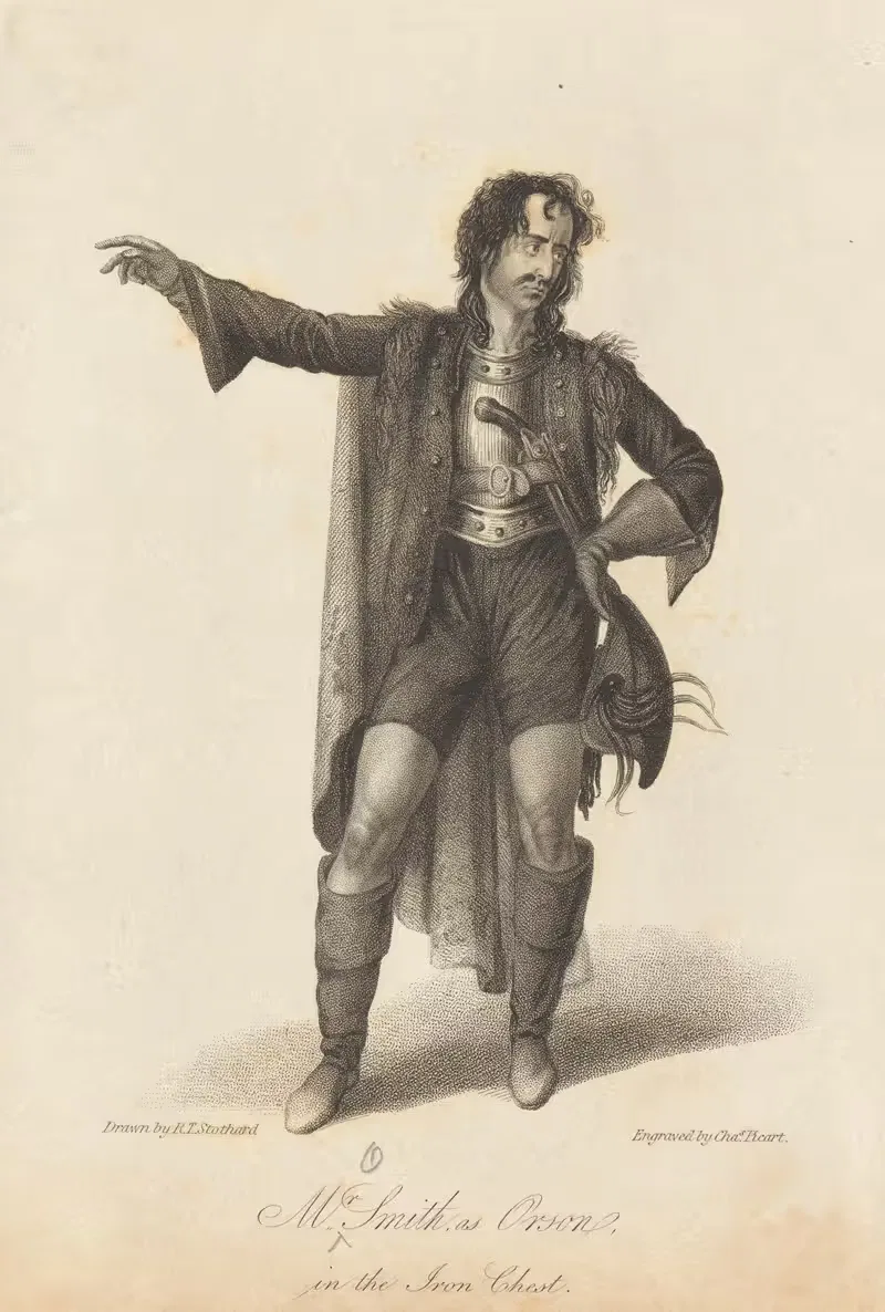 Mr. Smith as Orson in the Iron Chest — Robert Thomas Stothard