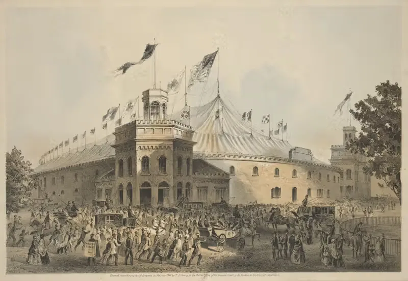 Ипподром by Сарони, Мэйор и Кнапп Лит., 1853 — digital art print download