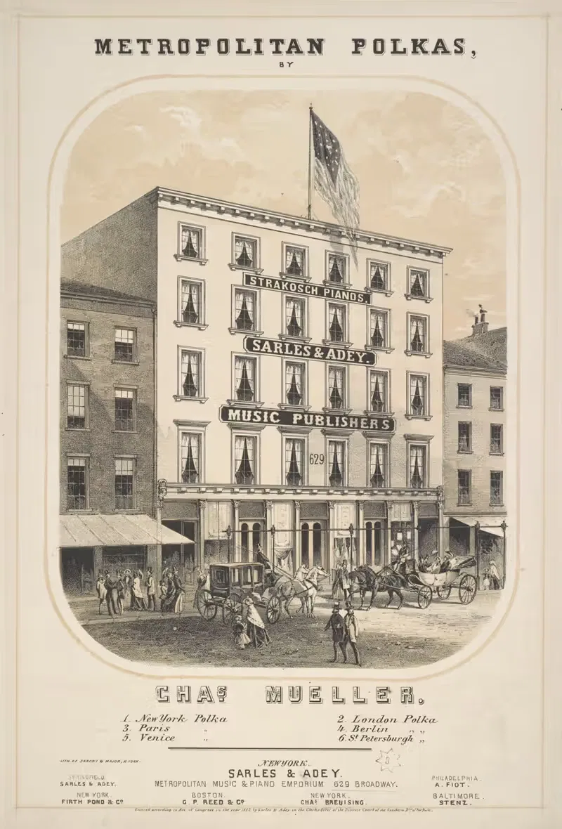 Metropolitan polkas by Sarony, Major & Knapp Lith., 1852 — digital art print download