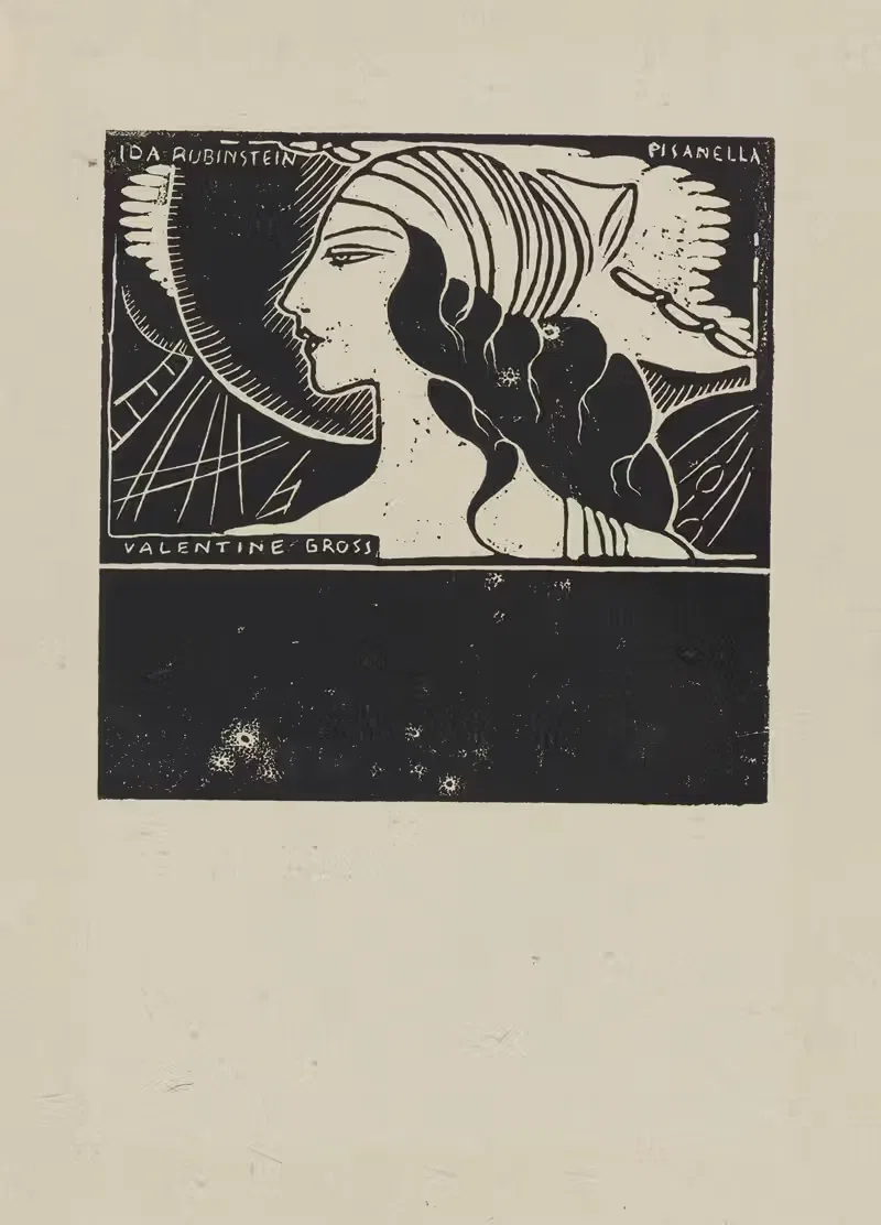 Ida Rubinstein, Pisanella by Valentine Hugo, 1913 — digital art print download