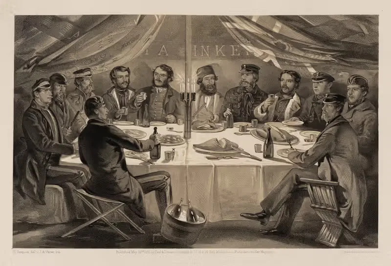 A Christmas dinner on the heights before Sebastopol — William Simpson
