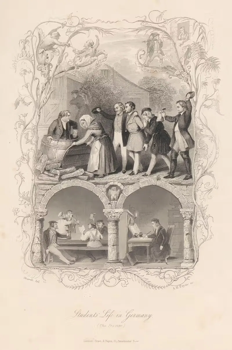 Студенческая жизнь в Германии, Проктор by Альберт Генри Пейн, 1846 — digital art print download