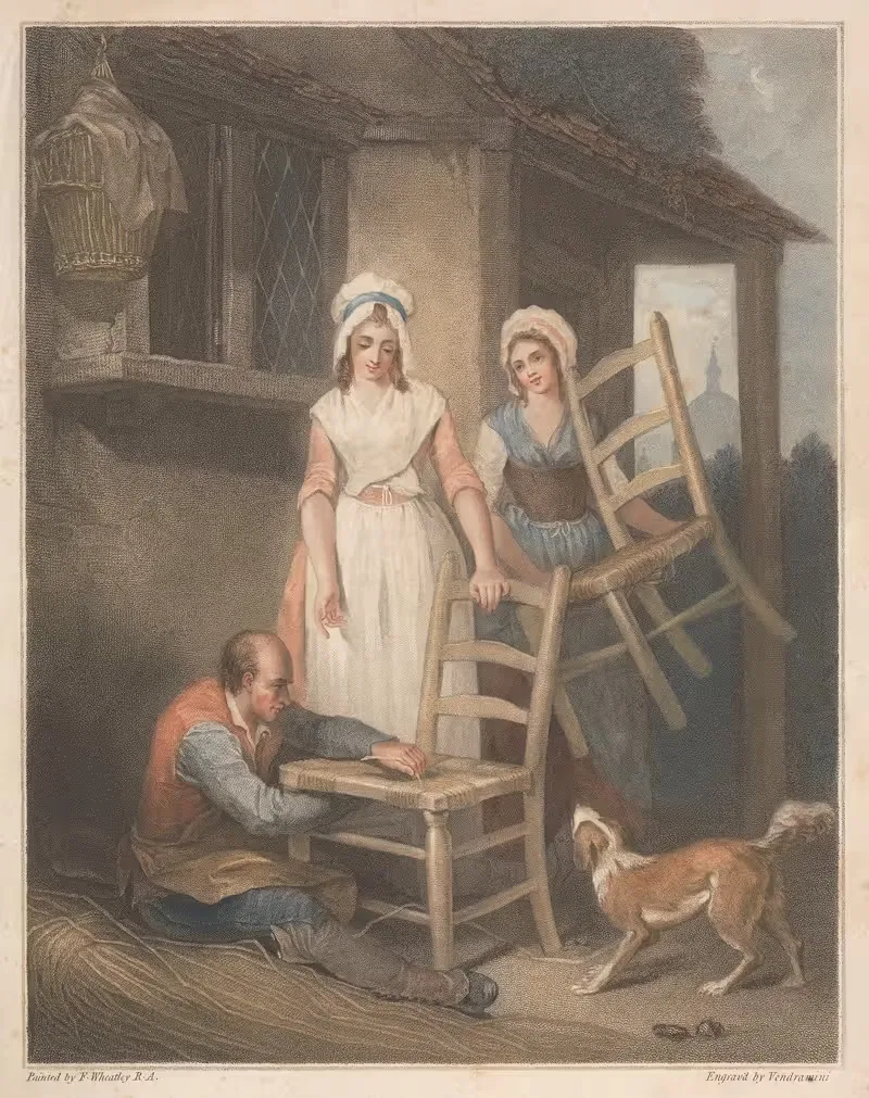 Старые стулья на ремонт by Фрэнсис Уитли, 1795 — digital art print download