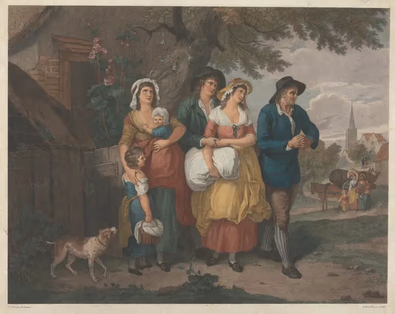 Заброшенная деревня by Фрэнсис Уитли, 1795 — digital art print download