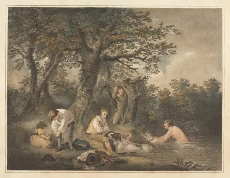 Мальчики купаются by Джордж Морланд, 1790 — digital art print download