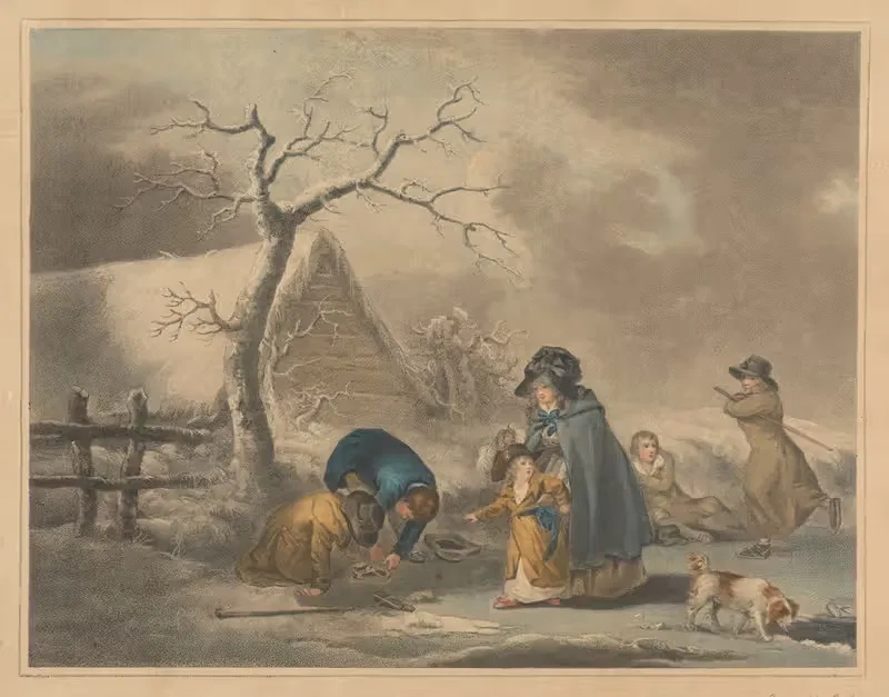 Мальчики на коньках by Джордж Морланд, 1790 — digital art print download