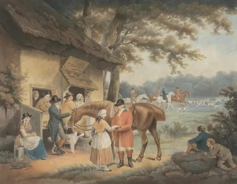 Fox Hunting. Going Out by George Morland, 1800-1801 — digital art print download