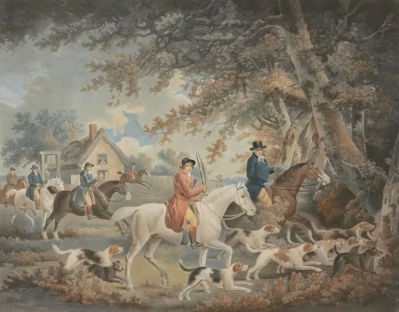 Лисья охота. Заход в укрытие by Джордж Морланд, 1800-1801 — digital art print download