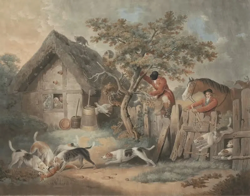 Лисья охота. Смерть by Джордж Морланд, 1800-1801 — digital art print download