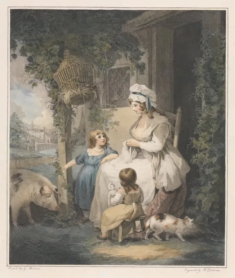 Дверь фермера by Джордж Морланд, 1790 — digital art print download