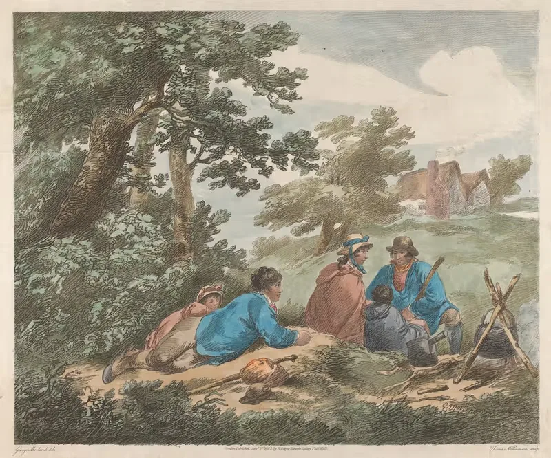 Уставшие цыгане by Джордж Морланд, 1805 — digital art print download