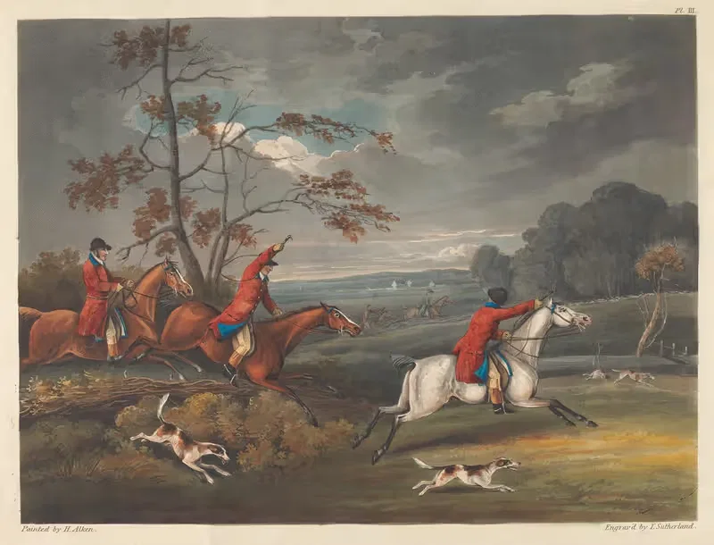 Fox-hunting; Full Cry by Henry Thomas Alken, 1813 — digital art print download
