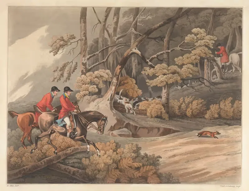Лисья охота; Прорыв укрытия by Генри Томас Алкен, 1813 — digital art print download