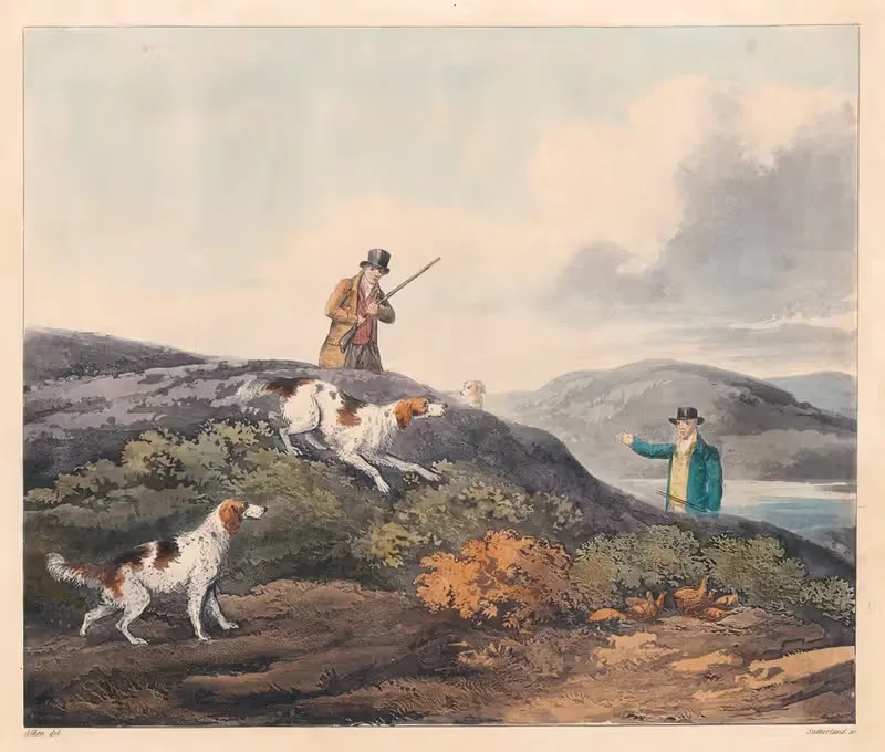 Grouse Shooting by Henry Thomas Alken, 1817 — digital art print download