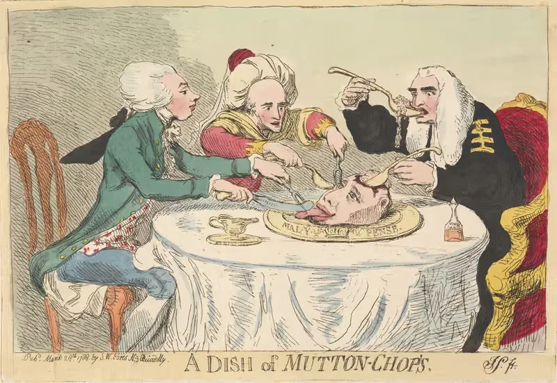 Блюдо с бараниной by Джеймс Сайерс, 1788 — digital art print download