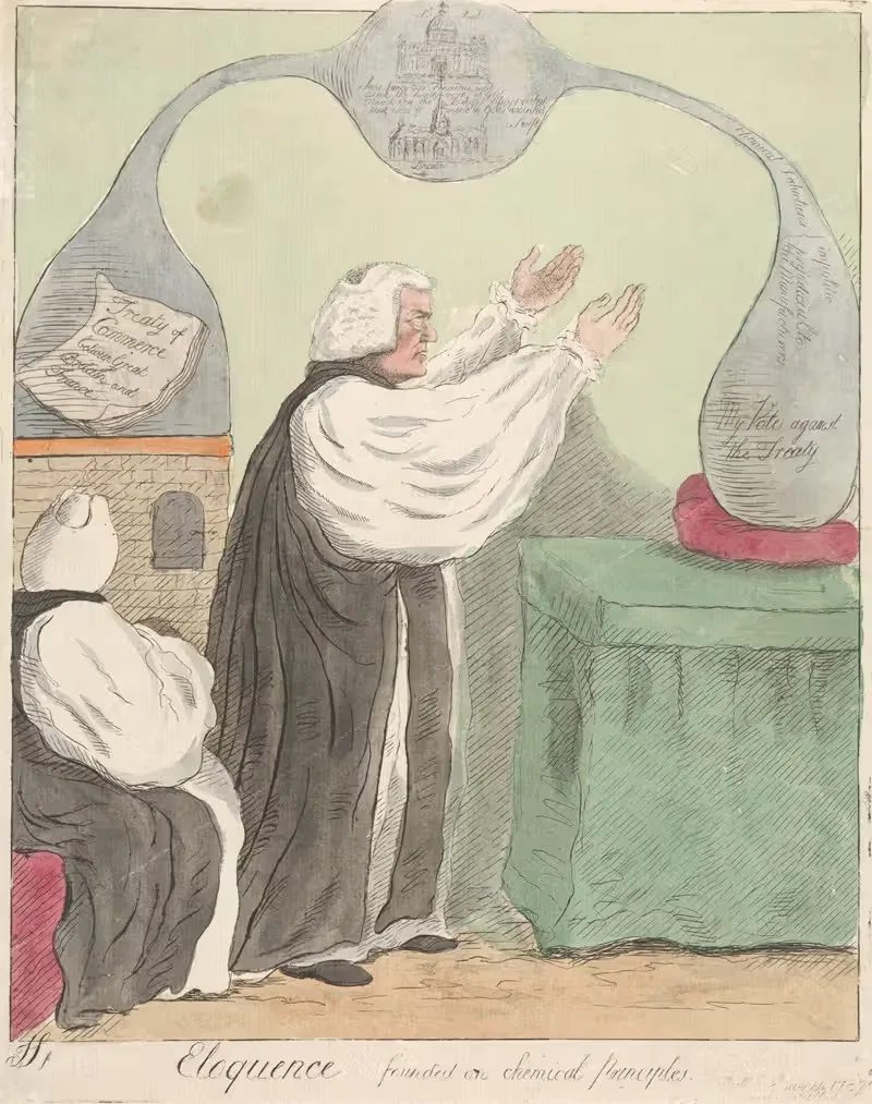 Красноречие, основанное на химических принципах by Джеймс Сайерс, 1787 — digital art print download