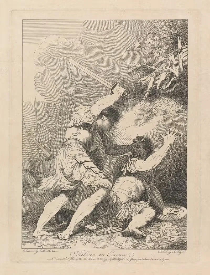 Banditti…Representing Banditti Variously Employed; Killing an Enemy — John Hamilton Mortimer
