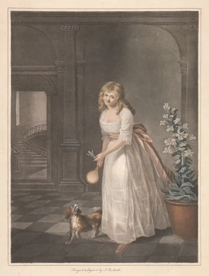 A Maid – Une Pucelle by John Raphael Smith, 1791 — digital art print download