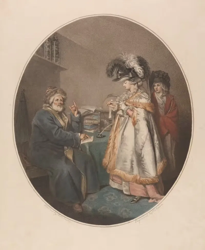 Credulous Lady and Astrologer — John Raphael Smith
