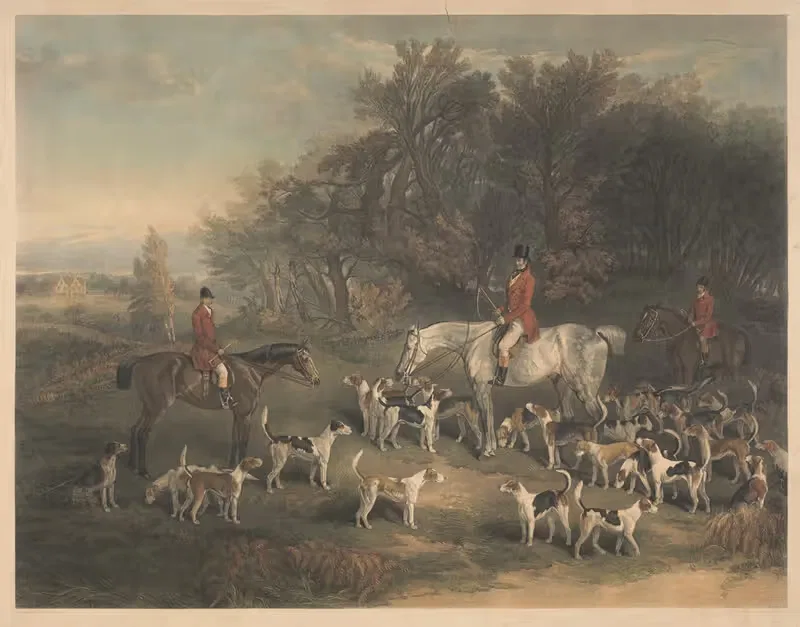 Джон Мастерс, Esq. и его гончие by Ричард Баррет Дэвис, 1847 — digital art print download