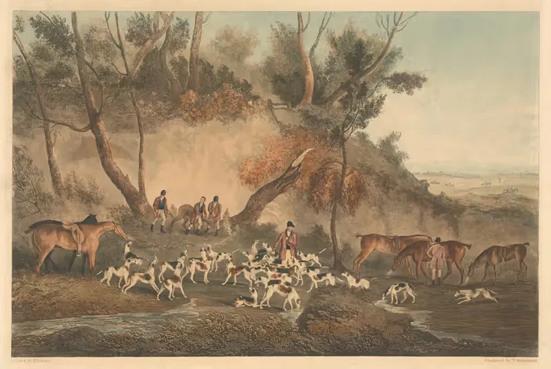 Королевская охота. 2. Поимка оленя by Ричард Баррет Дэвис, 1826 — digital art print download