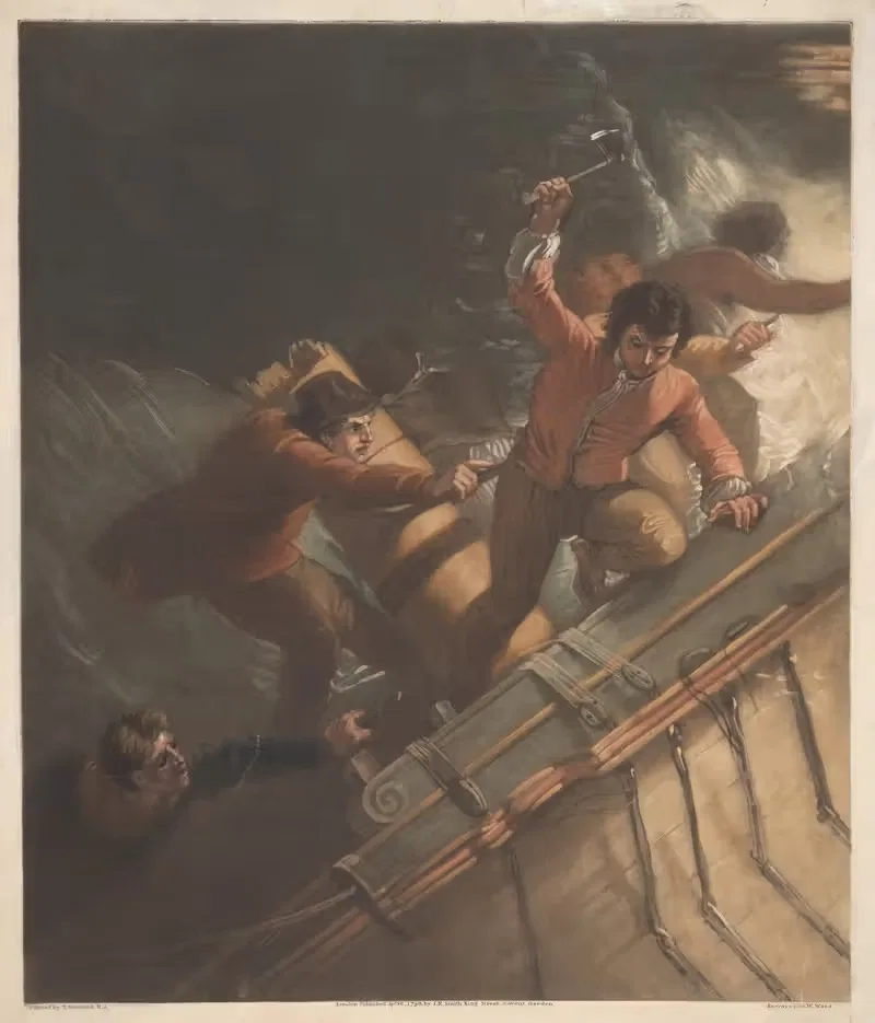Моряки в буре by Томас Стотард, 1798 — digital art print download