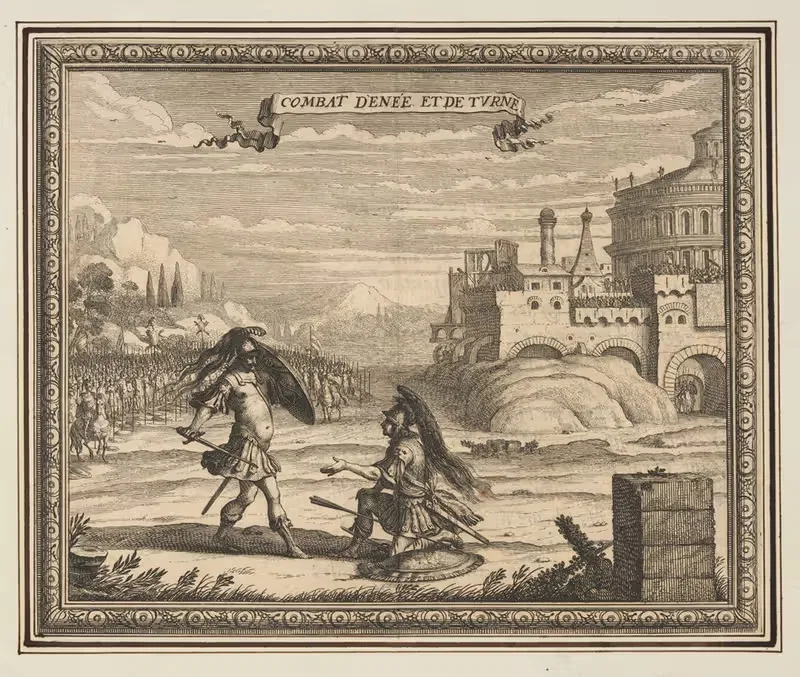 Combat of Aeneas and Turnus — Abraham Bosse