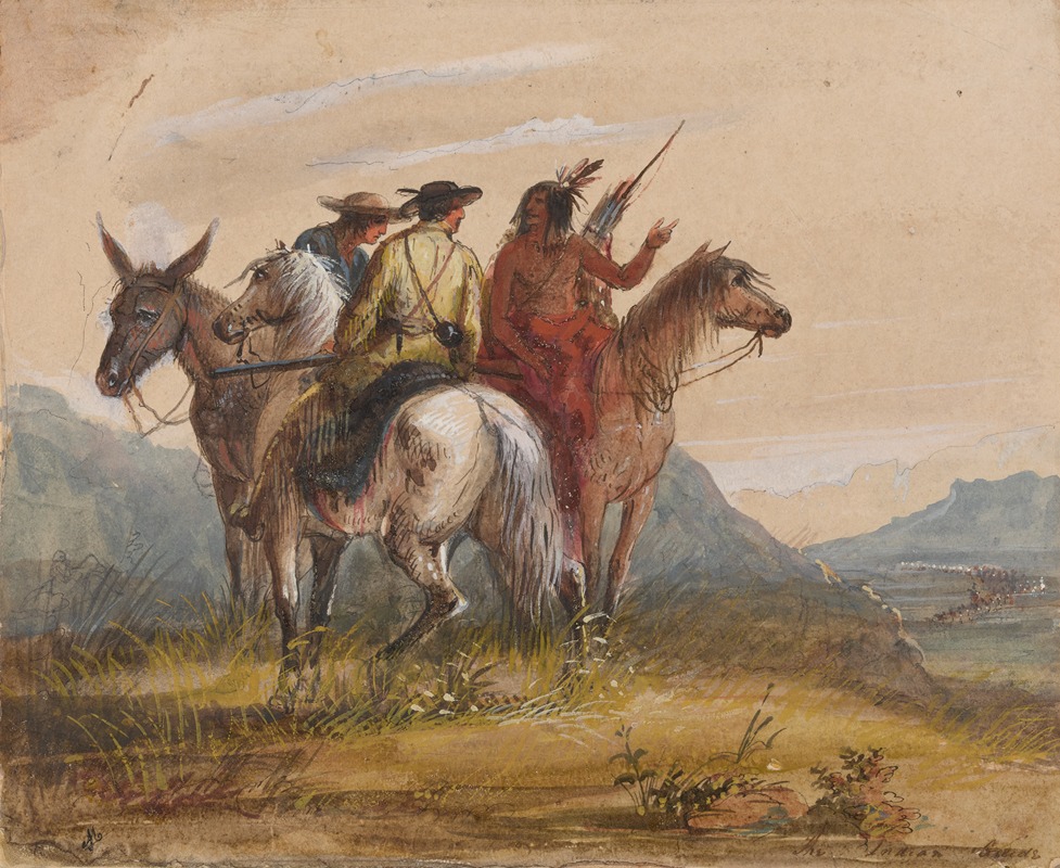 Индийский гид by Альфред Джейкоб Миллер, 1837 — digital art print download