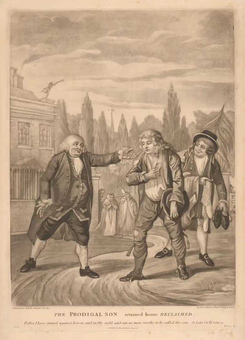Блудный сын вернулся домой, восстановленный. by Аноним, 1792 — digital art print download