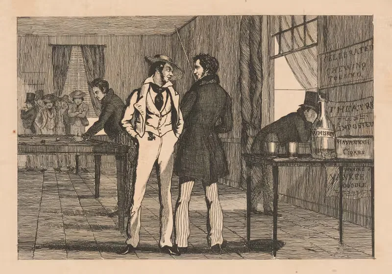 Бильярдный стол в Новом Орлеане by Огюст Эрвье, 1836 — digital art print download