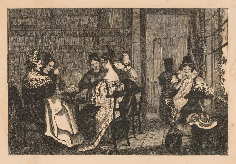 Рабочая комната миссис Шеперд by Огюст Эрвье, 1836 — digital art print download