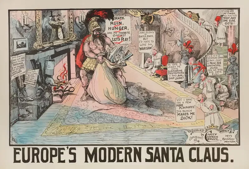 Europe's Modern Santa Claus — Carey Cartoon Service