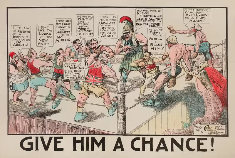 Give Him a Chance! by Carey Cartoon Service, 1917 — digital art print download