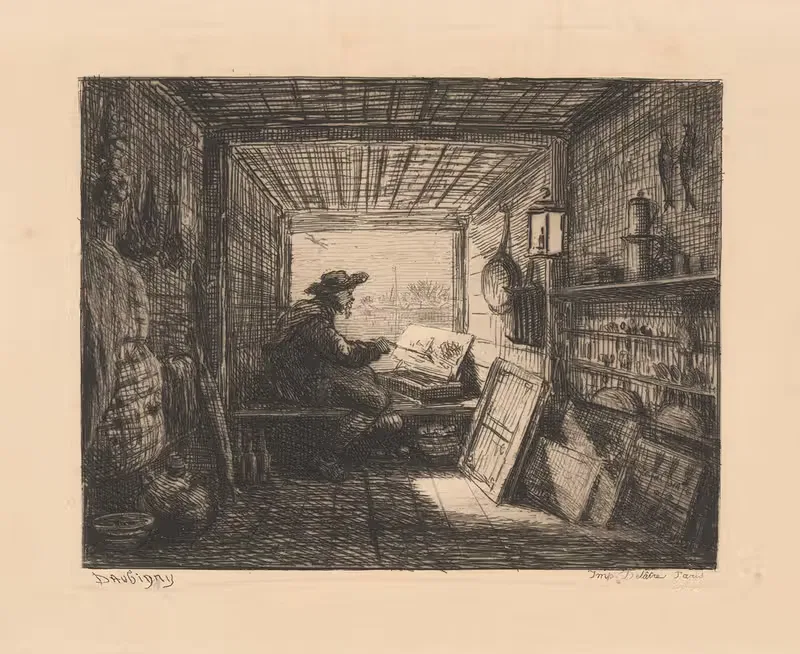 Судно-ателье by Шарль Франсуа Дюбини, 1861 — digital art print download